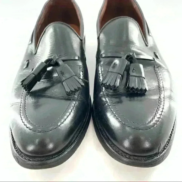 Allen Edmonds Grayson mean loafers size 9.5 black shell cordovan leather main image 6